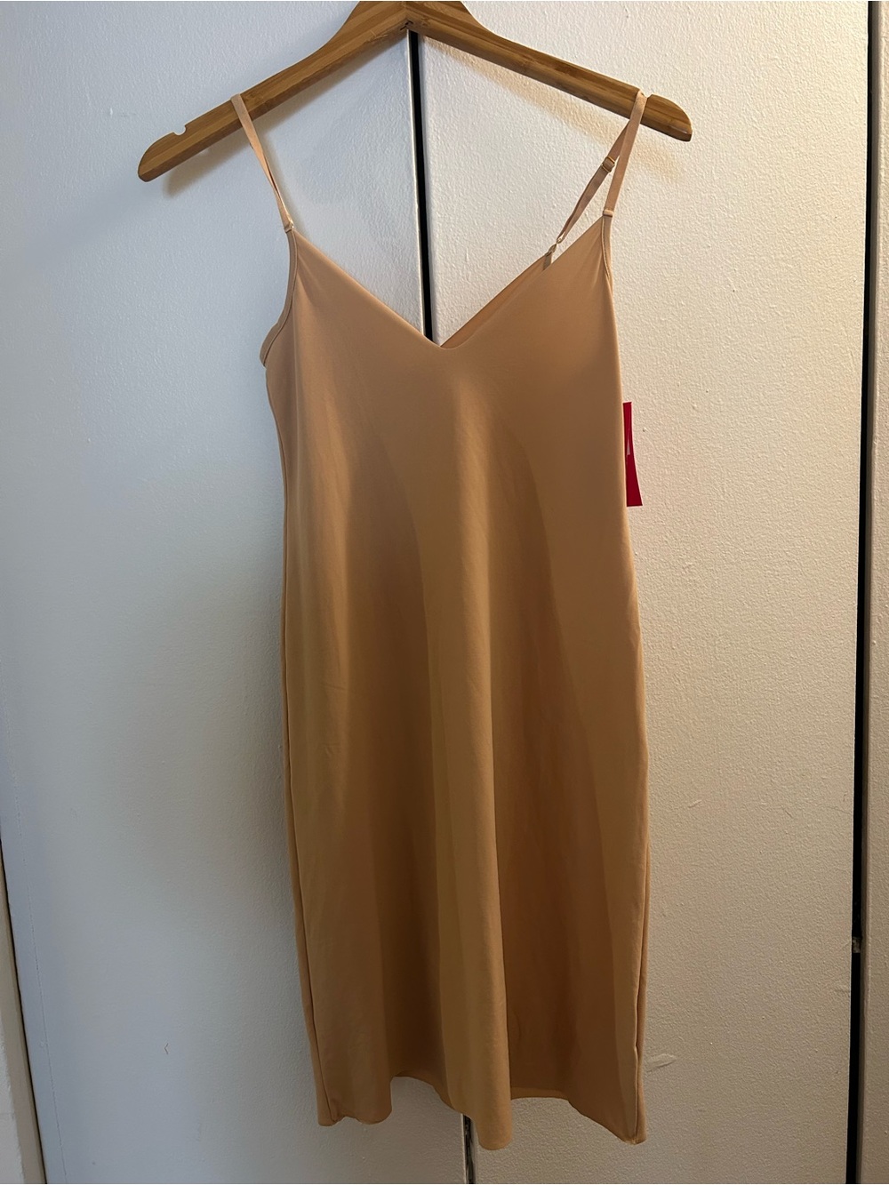 Commando Nude Slip Chemise with Adjustable Spaghetti Straps